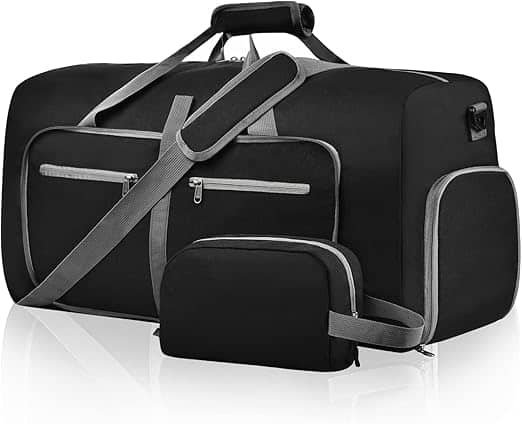 Felipe Varela Duffle Bag with Shoes Compartment and Adjustable Strap,Foldable Travel Duffel Bags for Men Women,Waterproof Duffel Bags