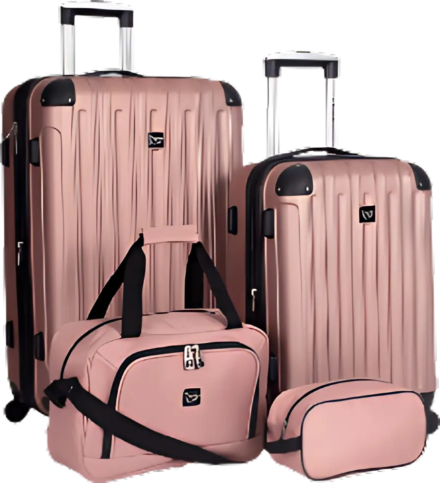 Top 10 Best-Selling Luggage Sets on Amazon Travelers Club Midtown Hardside Luggage Travel, Rose Gold, 4-Piece Set