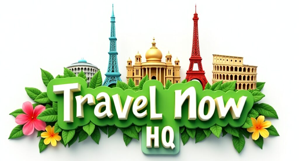 Hotels Flux Dev a lush 3d render of Create a vibrant travel logo feat 1 e1746457180812